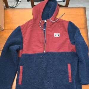Hurley Red and Navy Hooded Jacket